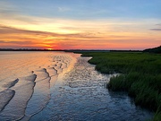 22nd Jul 2020 - Sunset over the marsh at low tide, Ashley River at Charleston