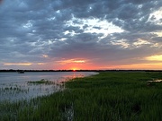 5th Aug 2020 - Sunset over the marsh at high tide