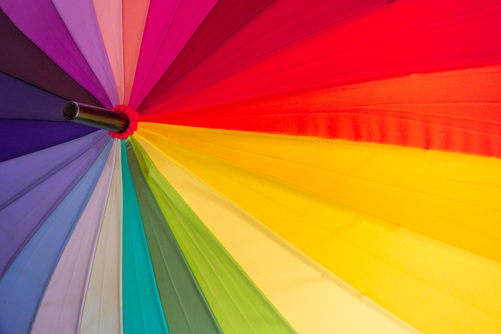Rainbow Umbrella by sprphotos