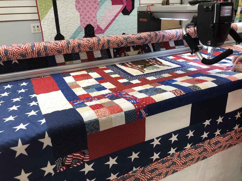 Quilting with the longarm machine! by homeschoolmom