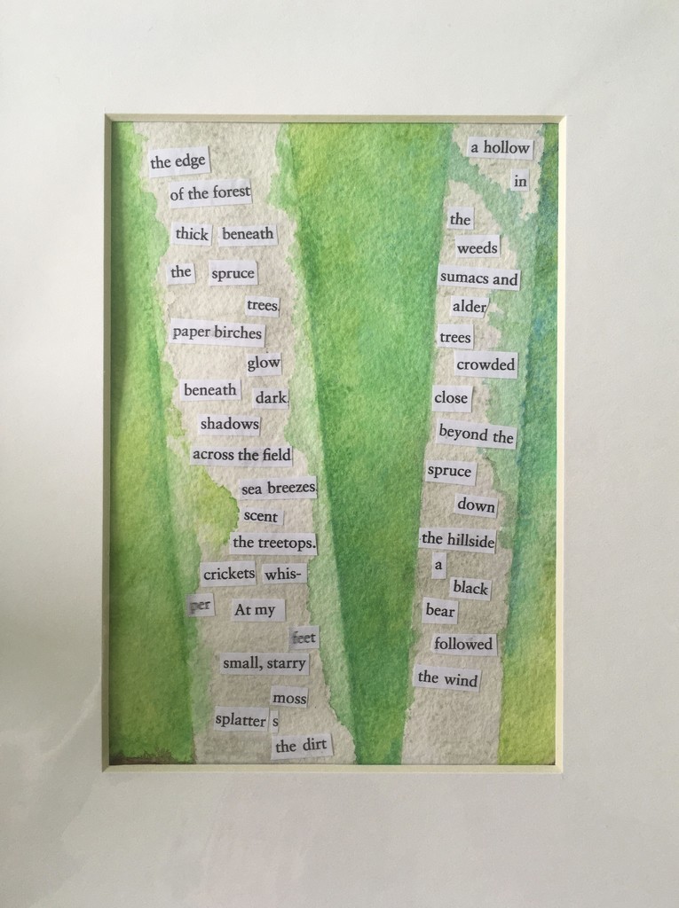 finished my found poem watercolor by wiesnerbeth