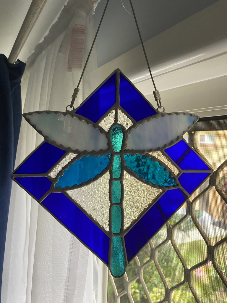 Dragonfly Stained glass by alisonjyoung