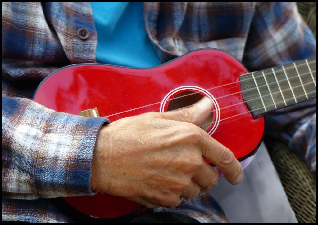 Dad and his ukulele. by jokristina
