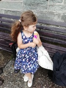 18th Aug 2020 - Evie enjoying her first gluten free cone with sorbet in it! 
