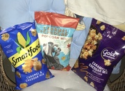 25th Aug 2020 - taste testing various brands of caramel-cheddar popcorn 