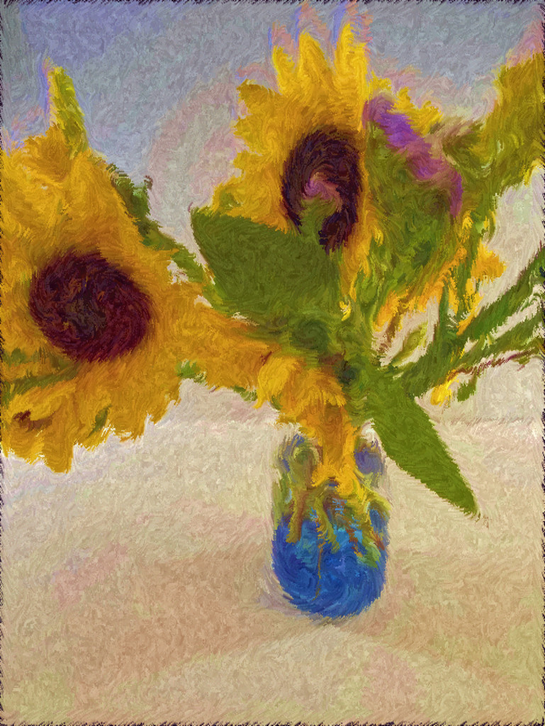 Impressionist Sunflowers by shutterbug49