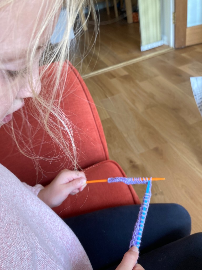 Isla Mastered the Knitting! by elainepenney
