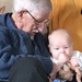 A precious moment between Great Grandfather and his Great Grandson by 365anne