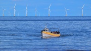 30th Aug 2020 - boat and wind turbines