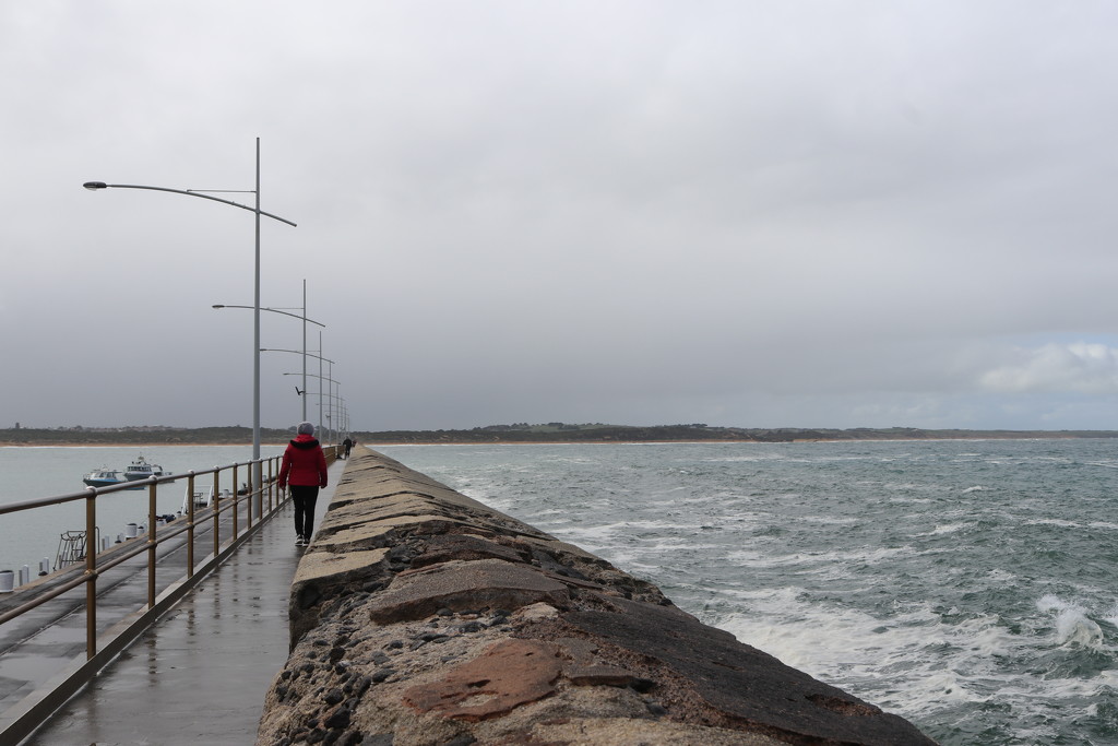 Walking out on the breakwater by gilbertwood
