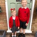  First Day Back at School for Finley and Niamh by susiemc