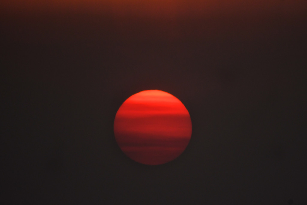A Kansas Sunset Impacted by Western Fires by kareenking