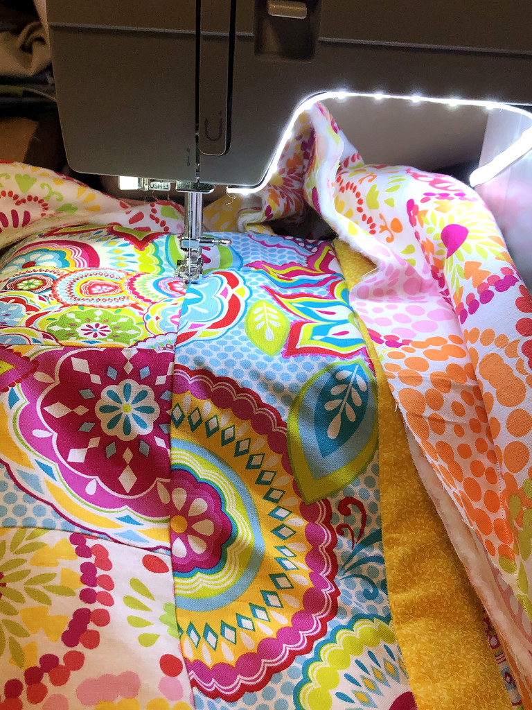 Quilting at home by homeschoolmom