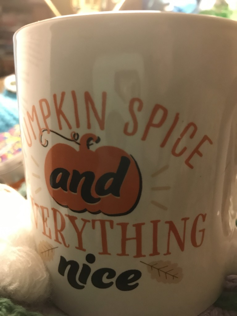 Pumpkin spice tea in a pumpkin spice mug by tatra