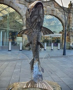 17th Sep 2020 - Steel salmon sculpture