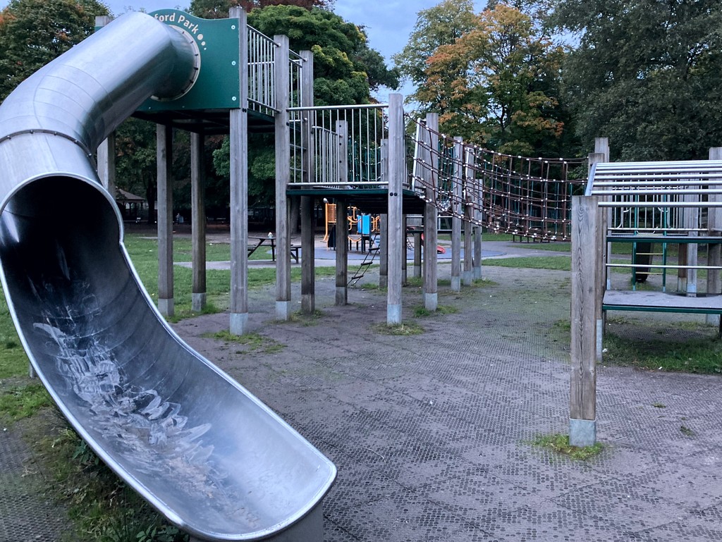 The playground after a well-used summer by mollw