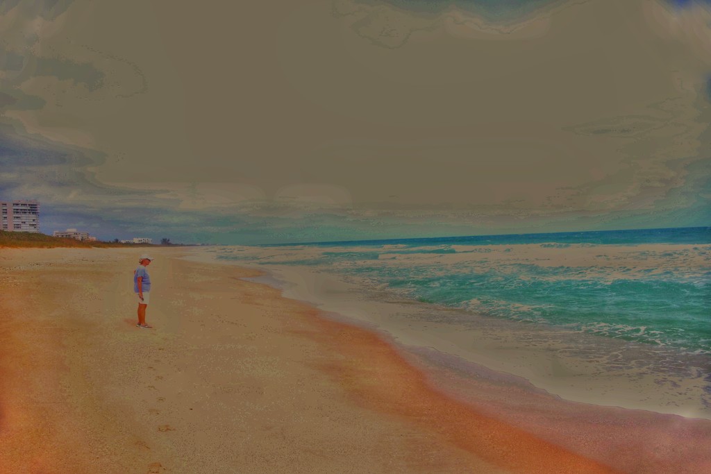 Blue on the beach by joesweet