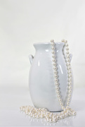 2nd Oct 2020 - white vase and pearls