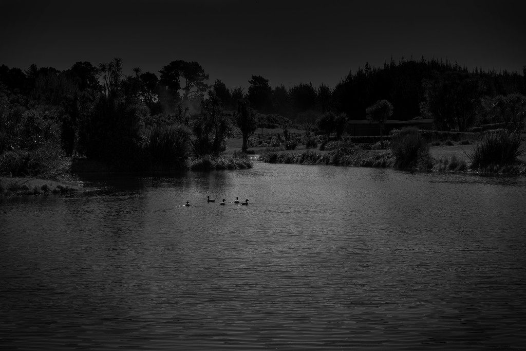 Low key black and white landscape by suez1e