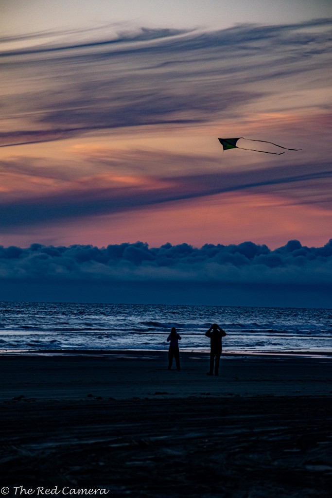 Kite Flying at Sunset by theredcamera