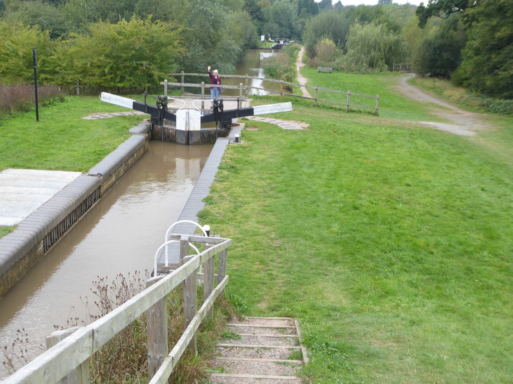 Double lock on the Droitwich canal by speedwell