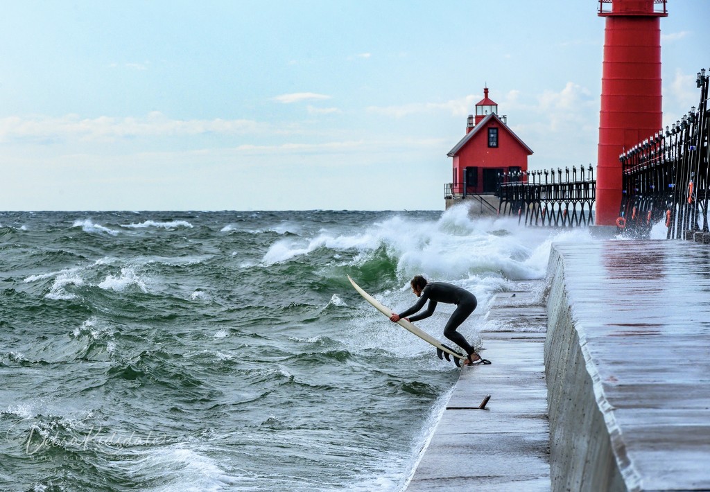 Surfs Up at Grand Haven by dridsdale
