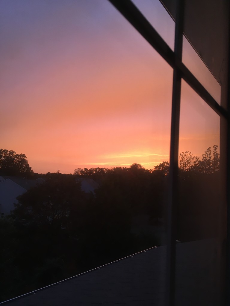 sunset out the bedroom window  by wiesnerbeth