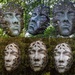 Faces at Sculpture by the Lakes  by judithmullineux