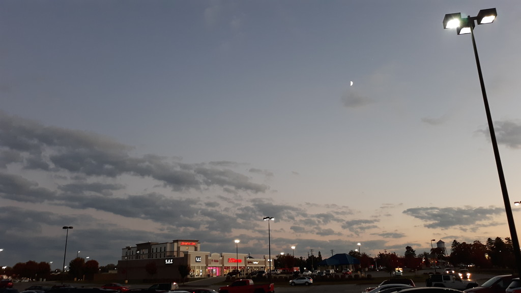 Evening Sky at the Shopping Center  by julie