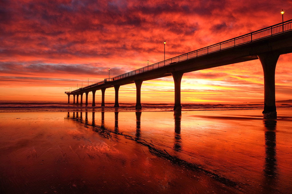Sunrise at the New Brighton pier by maureenpp
