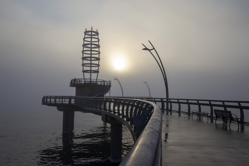 Foggy Morn on Brant St. Pier by pdulis