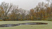 26th Oct 2020 - Snowing over the pond in Autumn