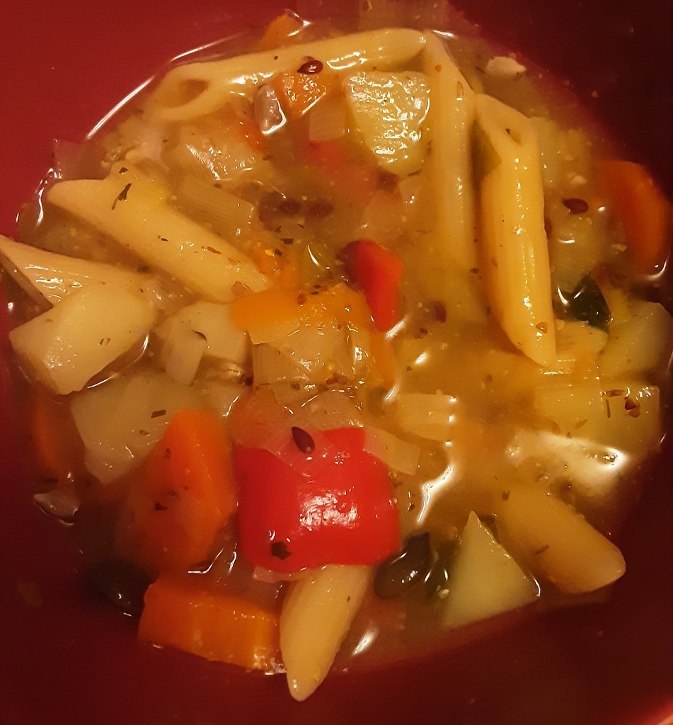 Pasta and potato vegetable soup. by grace55