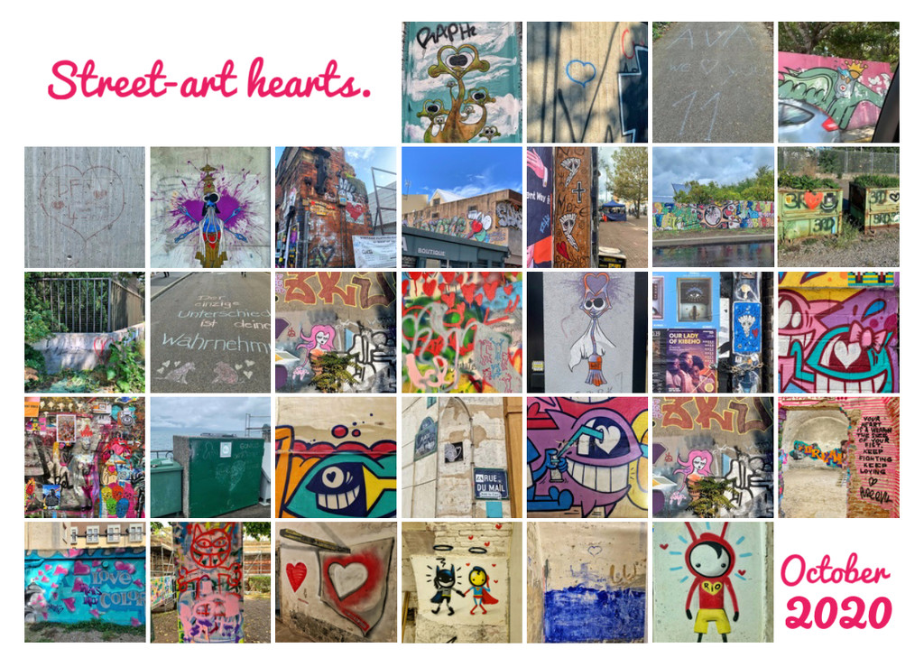 A month of street-art hearts.  by cocobella