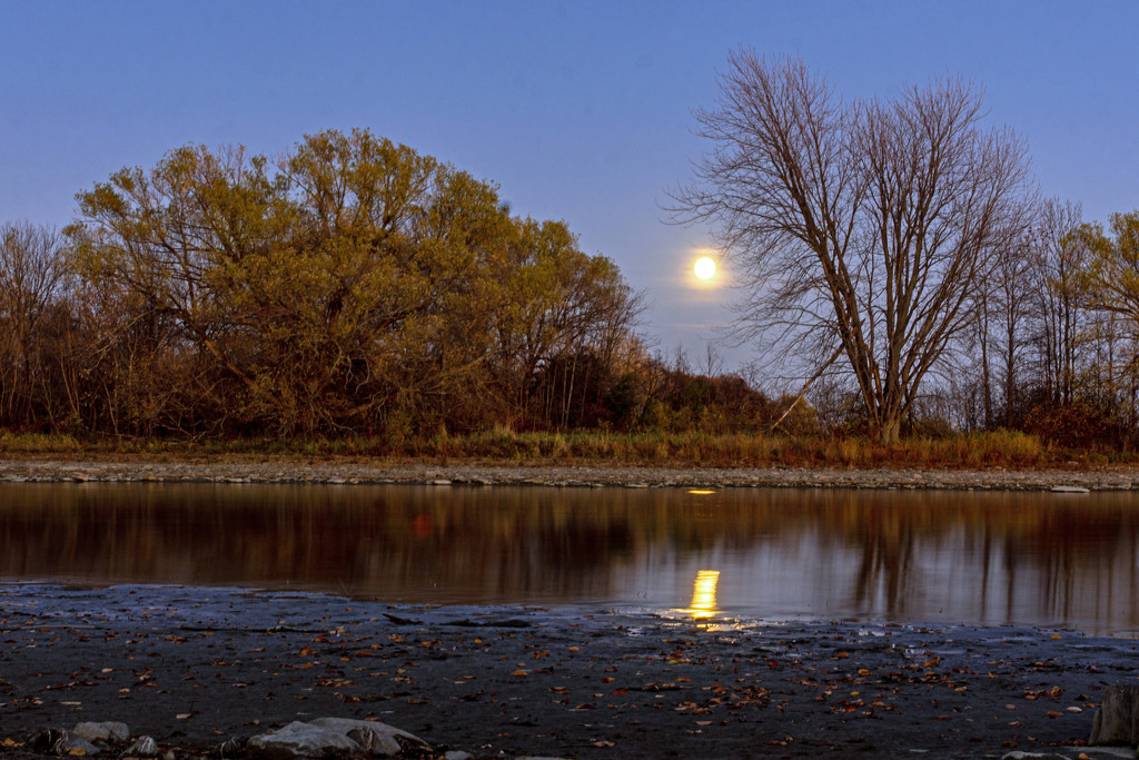 Long Sault Moonrise by farmreporter