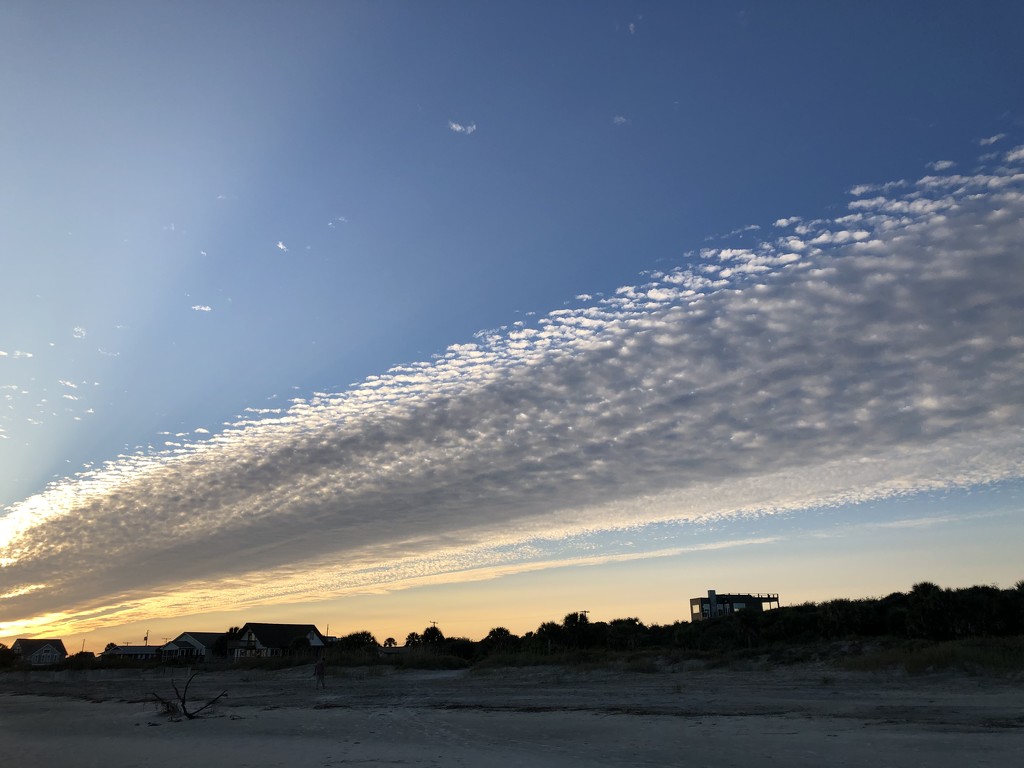 Clouds just before sunset at the beach by congaree
