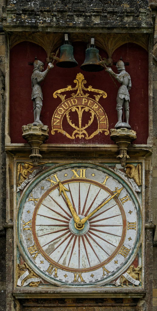 1103 - Clock on the outside of Wells Cathedral by bob65