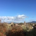 View of Ludlow Castle taken from Whitcliffe by snowy