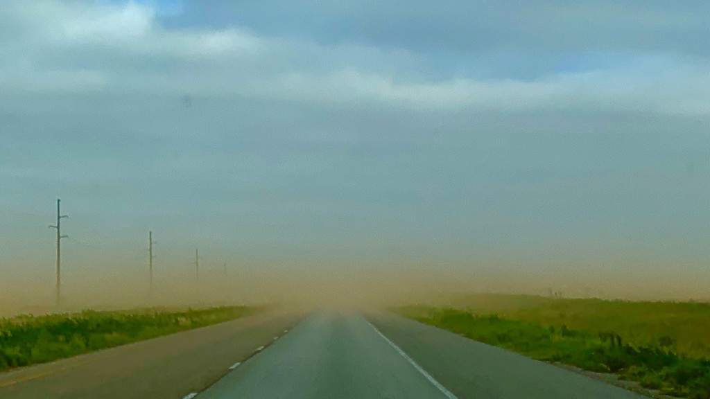 A dust storm in “The Big Empty”  by louannwarren