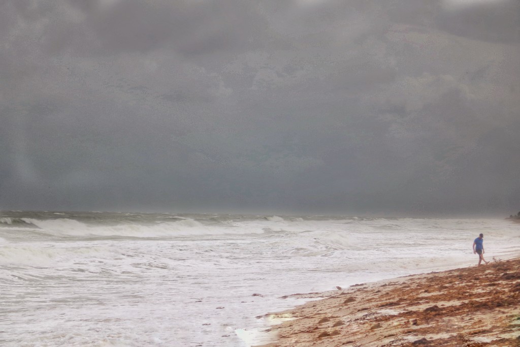 A stormy day at the beach.  by joesweet