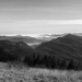 Hills and Clouds From Mary's Peak B and W by jgpittenger