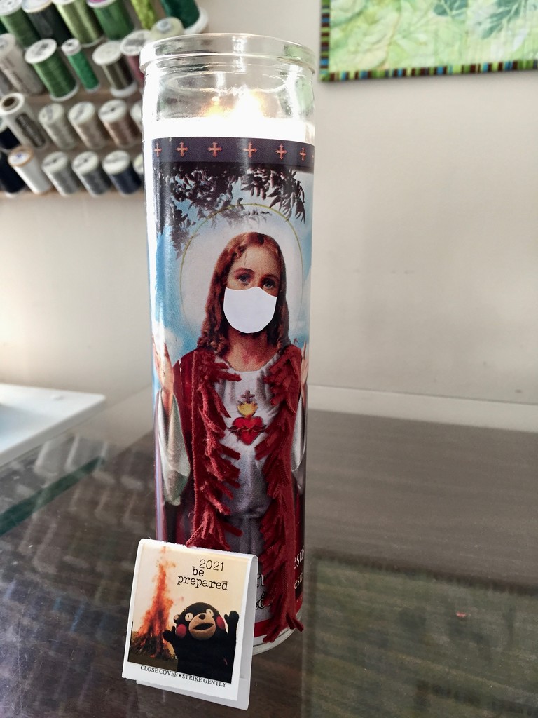 Hippie Jesus candle by margonaut