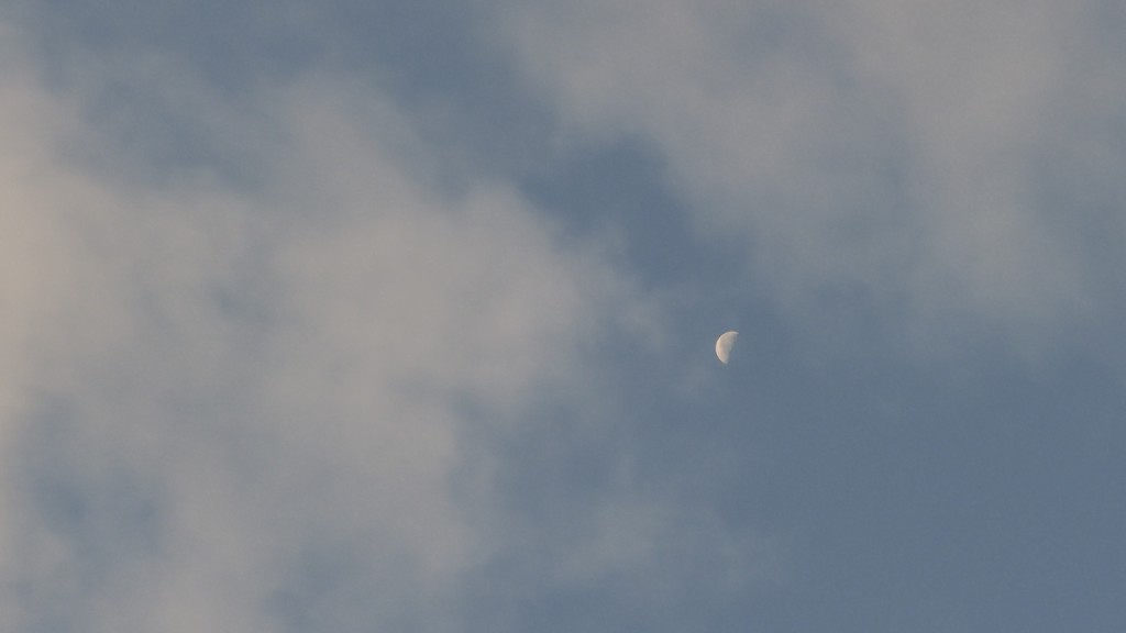A cloudy daylight moon... by marlboromaam