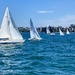 Racing yachts near Manly ferry  by johnfalconer