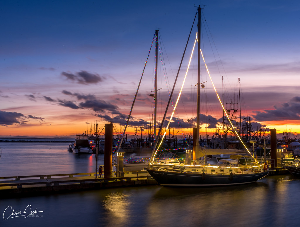 Steveston Harbour Sunset.  by cdcook48