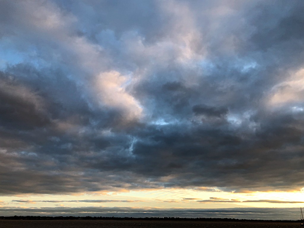 Sunset clouds over Charleston Harbor by congaree