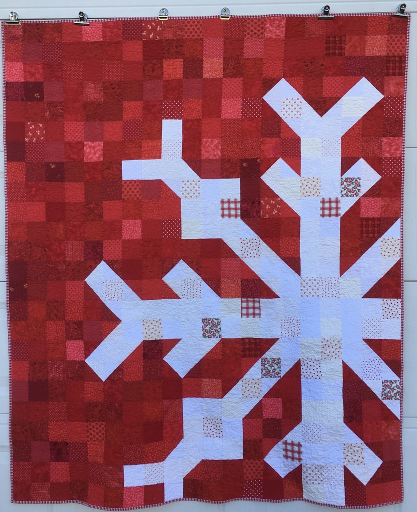 snowflake quilt is finished! by wiesnerbeth