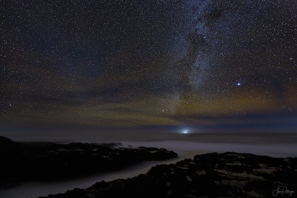 Thor's Well Milky Way by jgpittenger