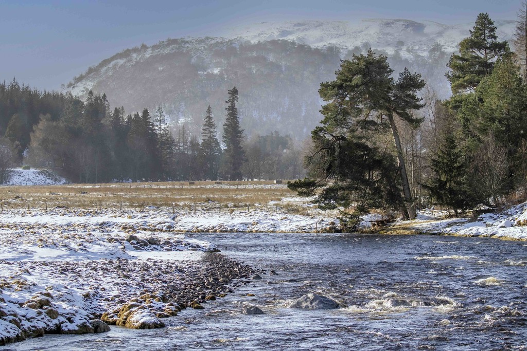 Cairngorms mountain and river by shepherdmanswife
