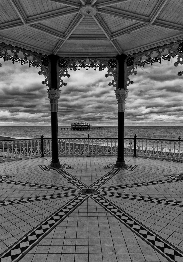 1213 - Brighton's West Pier through the bandstand by bob65